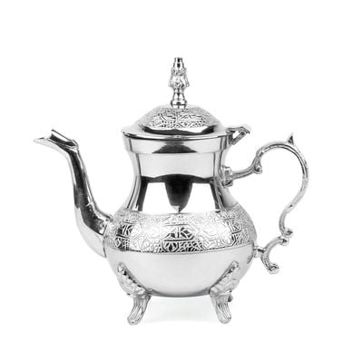 Cuisine Art Moroccan Brass Teapot - Khayb, 350ml, Silver