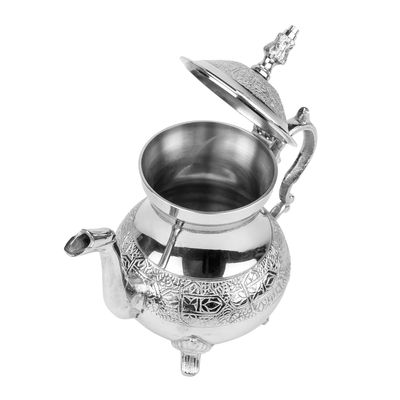 Cuisine Art Moroccan Brass Teapot - Khayb, 350ml, Silver