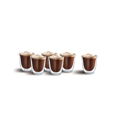 Cuisine Art High Borosilicate Glass Alda Double Wall Cup, 80ml, Set of 6