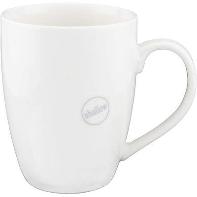 Shallow Bone China Mug, White, 350ml
