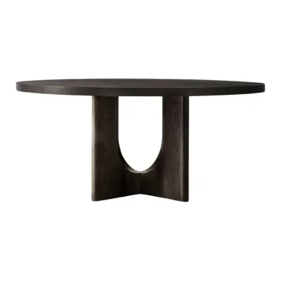 Corta Round Dining Table Black L110xW110xH75