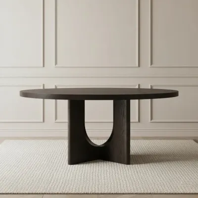 Corta Round Dining Table Black L110xW110xH75 Corta Round Dining Table Black L110xW110xH75