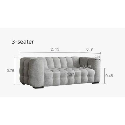 Modern 3 Piece Boucle 3+2+1 Sofa Set Stylish Living Room Design