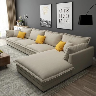 Modern L-Shaped Sectional Sofa Set With Innovative Technology Cloth For Lounge Living Room Furniture