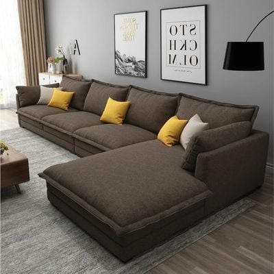 Modern L-Shaped Sectional Sofa Set With Innovative Technology Cloth For Lounge Living Room Furniture