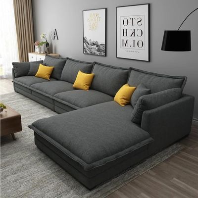 Modern L-Shaped Sectional Sofa Set With Innovative Technology Cloth For Lounge Living Room Furniture