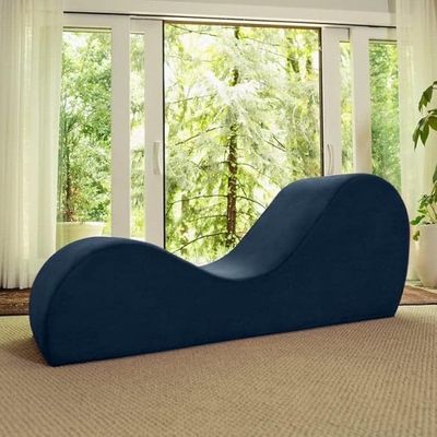 Stlish Velvet S-Shape Sofa Modern Yoga Chaise Lounge Comfort With Vintage Charm 