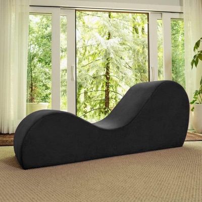 Stlish Velvet S-Shape Sofa Modern Yoga Chaise Lounge Comfort With Vintage Charm 
