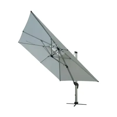 Swin Aluminum Garden Umbrella with Rotating Handle – 3.5m UV-Resistant Outdoor Shade for Patio & Garden Beige