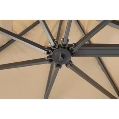 Swin 3*3 Meter Square Outdoor Umbrella Side Pole Heavy Duty Cantilever Sunshade Parasol | Marble Base