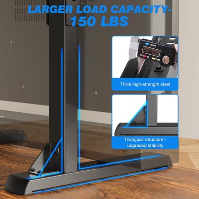 Table Top TV Stand with Height Adjustable TV Legs, TV Stands Base with Cable Management for Most 37 to 86 Inch Flat or Curved TVs, Steel TV Feet Holds up to 150 lbs, Max VESA 800x600mm, Black