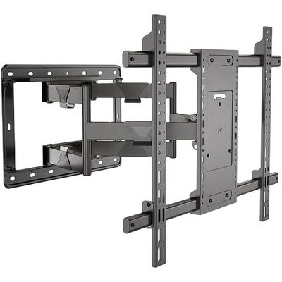 Full Motion TV Wall Mount for 75-120 inch LED LCD TVs, 100 kg Weight Capacity, 648 mm Extension, Swivel and Tilt, Black | SH-HIO