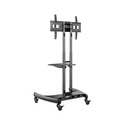 Mobile TV Cart TV Stand with Wheels for 32" - 75" Inch LCD LED OLED Plasma Flat Panel Screens up to 45.5kgs / 100lbs, VESA 600x400mm, Height Adjustment, Black | AVA1500-60-1P