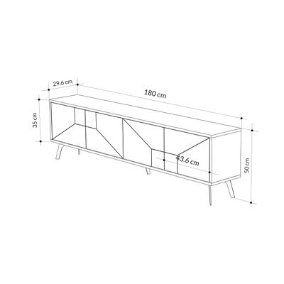 Dune Tv Stand Up To 70 Inches With Storage - Dark Grey - 2 Years Warranty
