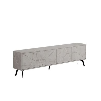 Dune Tv Stand Up To 70 Inches With Storage - Grey with Gold Effect - 2 Years Warranty