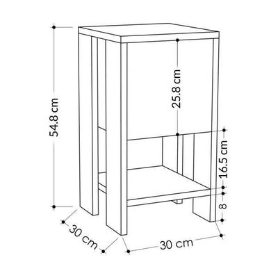 Ema Nightstand - White Marble - 2 Years Warranty