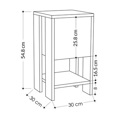 Ema Nightstand - Black - 2 Years Warranty