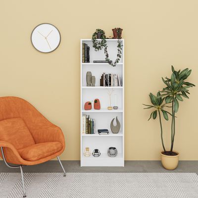 Home Aidan Bookcase - White - 2 Years Warranty
