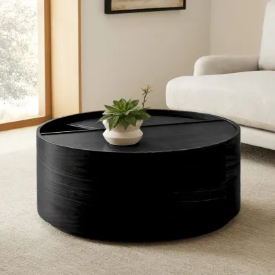 Casa Swivel Top Storage Coffee Table Black