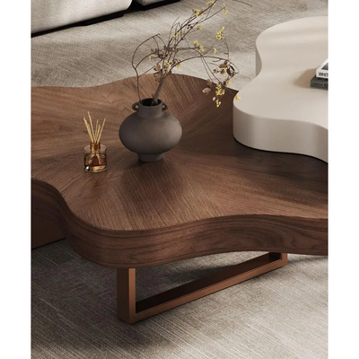 Modern Flower-Shaped Nesting Coffee Tables â€“ Wood & White Finish