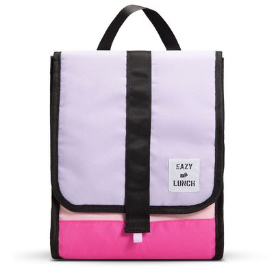 Eazy Kids 6 & 4 Convertible Bento Lunch Box w/ Lunch Bag, Sandwich Cutter Set - Mermaid Purple