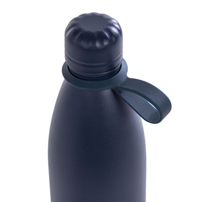 Eazy Kids Steel Water Bottle w/ Lunch Bag, 1L Blue