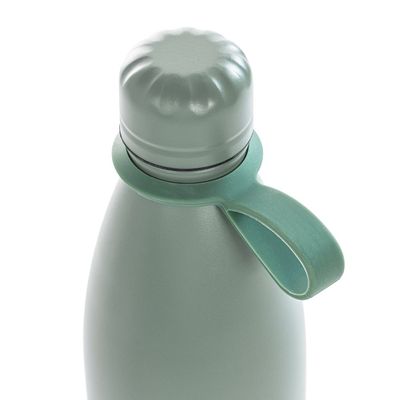 Eazy Kids Steel Water Bottle w/ Lunch Bag, 1L Green