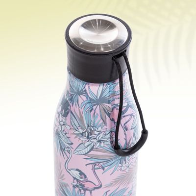 Eazy Kids Steel Water Bottle w/ Lunch Bag, 760ml Floral