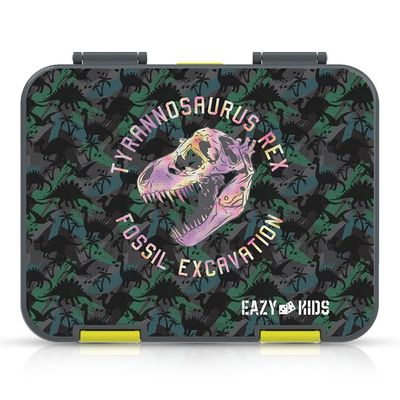 Eazy Kids 17" Set of 5 Backpack w/ Water Bottle, Lunch Box, Lunch Bag and Pencil Case - T-Rex 