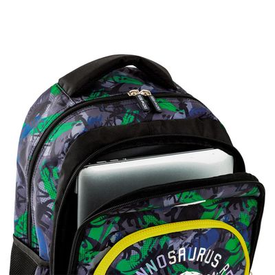 Eazy Kids 17" Set of 5 Backpack w/ Water Bottle, Lunch Box, Lunch Bag and Pencil Case - T-Rex 