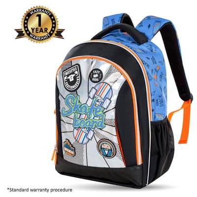 Eazy Kids 17" Set of 5 Backpack w/ Water Bottle, Lunch Box, Lunch Bag and Pencil Case - Skate Board