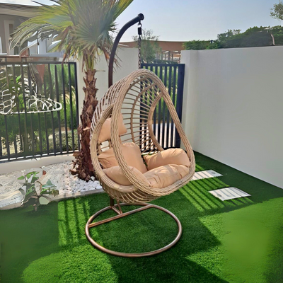 Swin Iron Frame PE Imitate Rattan Comfortable Swing Chair