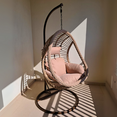Swin Iron Frame PE Imitate Rattan Comfortable Swing Chair