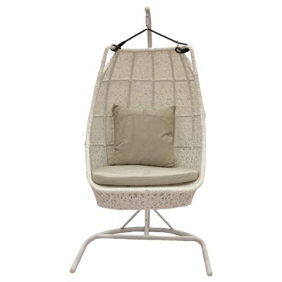 Swin Outdoor Comfortable Swing Chair Home Balcony Hanging White Basket Wicker Chair Swing