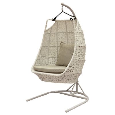 Swin Outdoor Comfortable Swing Chair Home Balcony Hanging White Basket Wicker Chair Swing