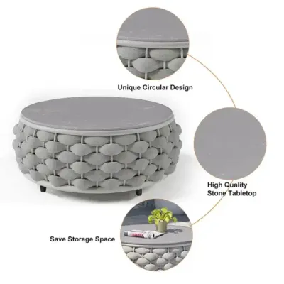 Swin Outdoor Comfort Rope Articles Leisure Terrace Chair Garden Sofas Set for Villa Hotel