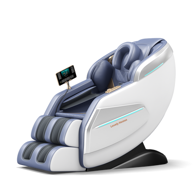 Lovely Homes Full Body massage Chair LH1 White With Purple Interior