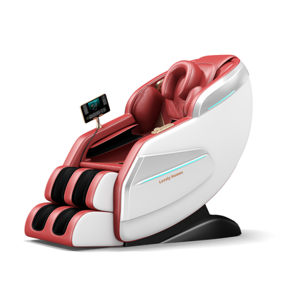 Lovely Homes Full Body massage Chair LH1 White With Red Interior