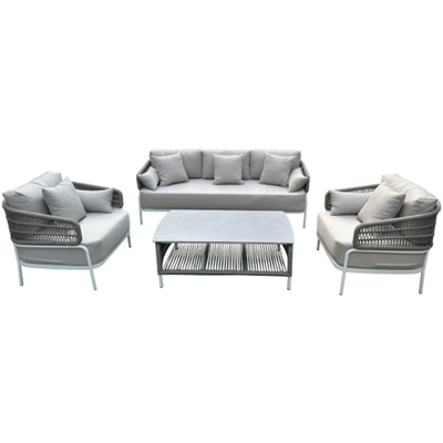 Swin Outdoor Lounge Sofa Set – 5-Seater with Comfy Cushions & Long-Lasting Aluminum Frame