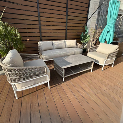 Swin Outdoor Lounge Sofa Set – 5-Seater with Comfy Cushions & Long-Lasting Aluminum Frame