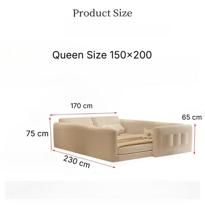 Upholstered Bed Frame with Sides Guardian and Headboard - Queen Size 150 × 200