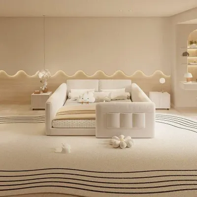 Upholstered Bed Frame with Sides Guardian and Headboard - Queen Size 150 × 200