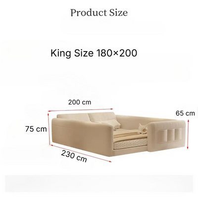 Upholstered Bed Frame with Sides Guardian and Headboard - King Size 180 × 200