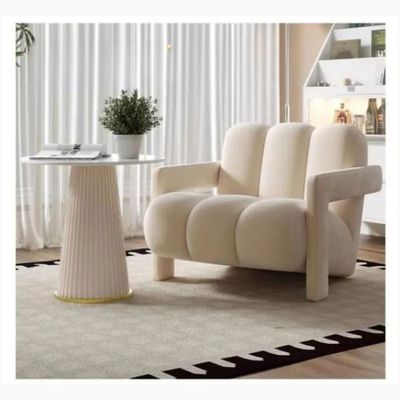 Modern Cloud-Inspired Accent Armchair - Off White