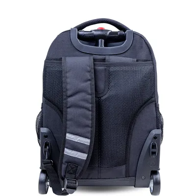 J World New York Sunrise Kids Rolling Backpack - Black