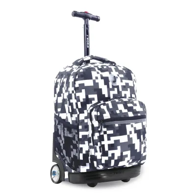 J World New York Sunrise Kids Rolling Backpack - Camo
