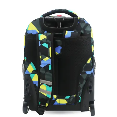 J World New York Sunrise Kids Rolling Backpack - Cubes