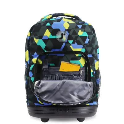J World New York Sunrise Kids Rolling Backpack - CUBES