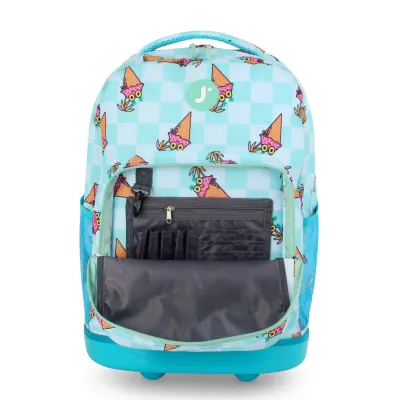 J World New York Sunrise Kids Rolling Backpack - Ice Cone