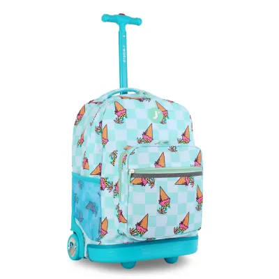 J World New York Sunrise Kids Rolling Backpack - Ice Cone